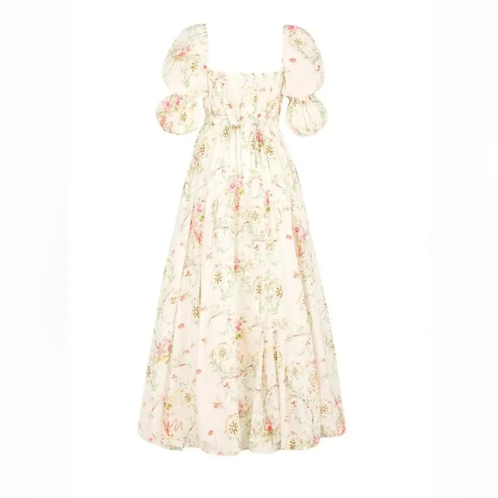 New Maison Amory Romance Galore Maxi Dress in Neon Princess Floral Sz 1X - Picture 2 of 12